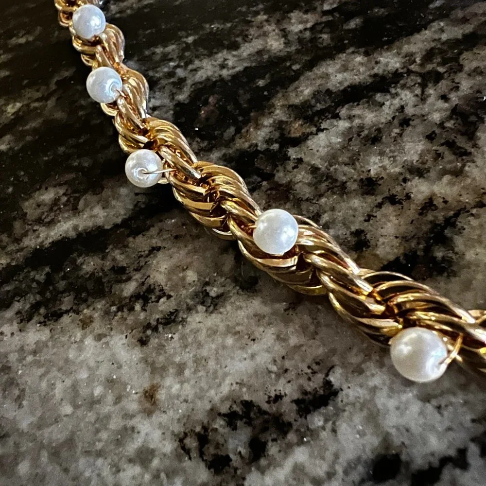New with tags! Nakamol Handmade Twist Chain Necklace with Pearls